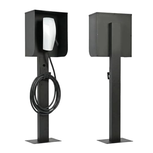 Lukar EV Charger Pedestal with Roof and Side Protection