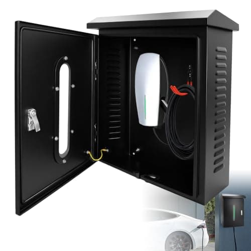 Outdoor EV Charger Lock Box with Viewing Window