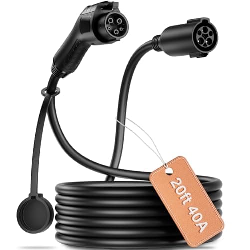 VIVAVOLT J1772 EV Extension Cable (20 ft, 40 A)